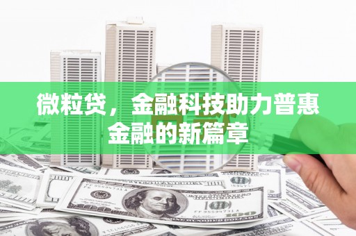 金溪微粒贷，金融科技助力普惠金融的新篇章