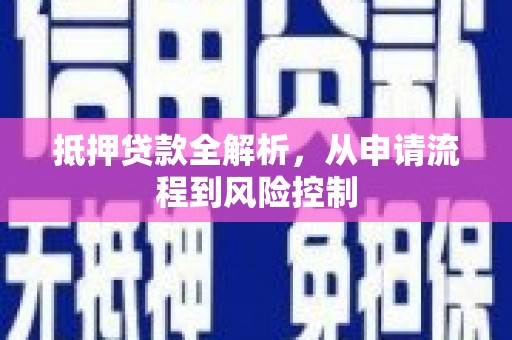 金溪抵押贷款全解析，从申请流程到风险控制