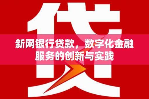 金溪新网银行贷款，数字化金融服务的创新与实践