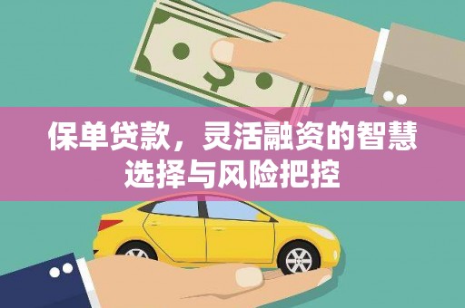 金溪保单贷款，灵活融资的智慧选择与风险把控