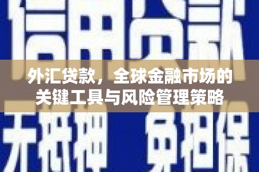 金溪外汇贷款，全球金融市场的关键工具与风险管理策略