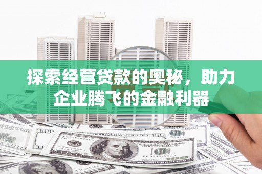 金溪探索经营贷款的奥秘，助力企业腾飞的金融利器