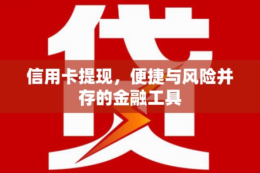 金溪信用卡提现，便捷与风险并存的金融工具