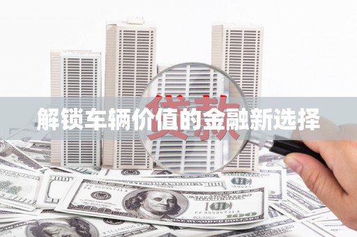 金溪解锁车辆价值的金融新选择