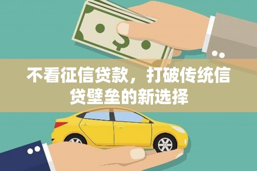 金溪不看征信贷款，打破传统信贷壁垒的新选择