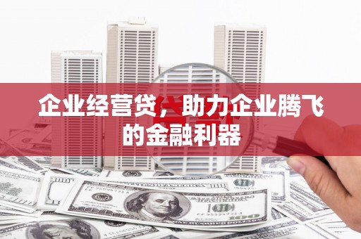 金溪企业经营贷，助力企业腾飞的金融利器