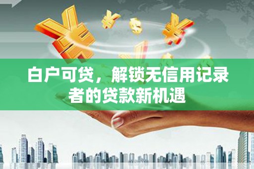 金溪白户可贷，解锁无信用记录者的贷款新机遇