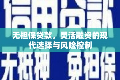 金溪无担保贷款，灵活融资的现代选择与风险控制