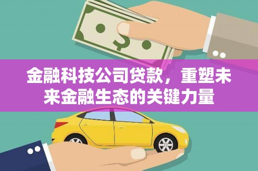 金溪金融科技公司贷款，重塑未来金融生态的关键力量