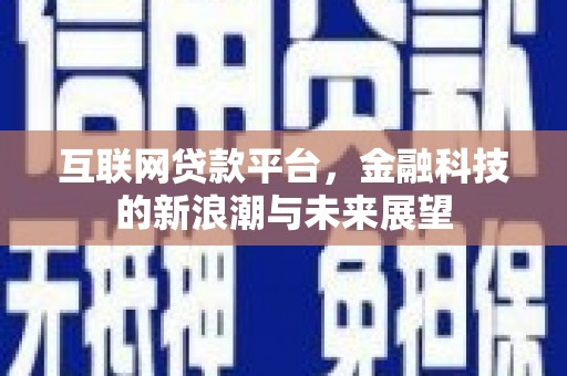 金溪互联网贷款平台，金融科技的新浪潮与未来展望