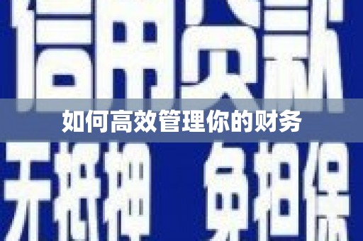 金溪如何高效管理你的财务
