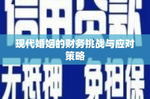 金溪现代婚姻的财务挑战与应对策略
