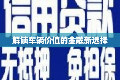 金溪解锁车辆价值的金融新选择