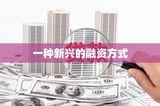 金溪一种新兴的融资方式