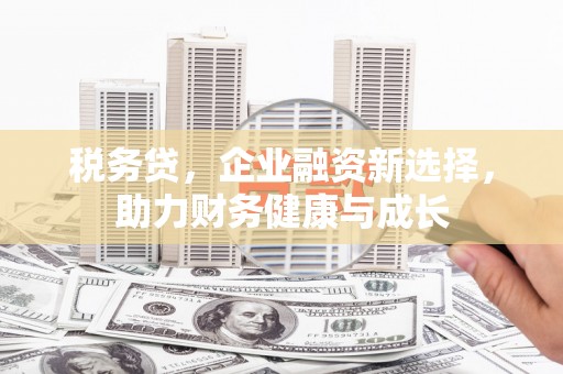 金溪税务贷，企业融资新选择，助力财务健康与成长